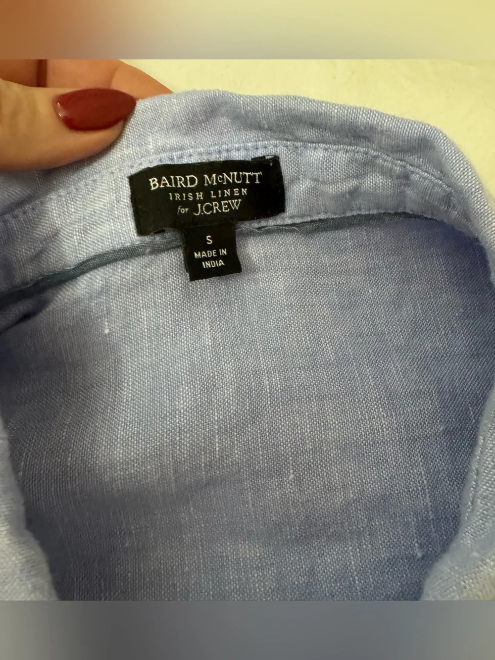 J. Crew Baird McNutt 100% Irish Linen Blue Button Up Short Sleeve Mini Dress S